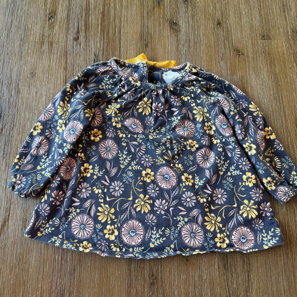 3/20$ Cynthia Rowley Baby Floral Blouse Shirt Top with Bow in Back size 12M